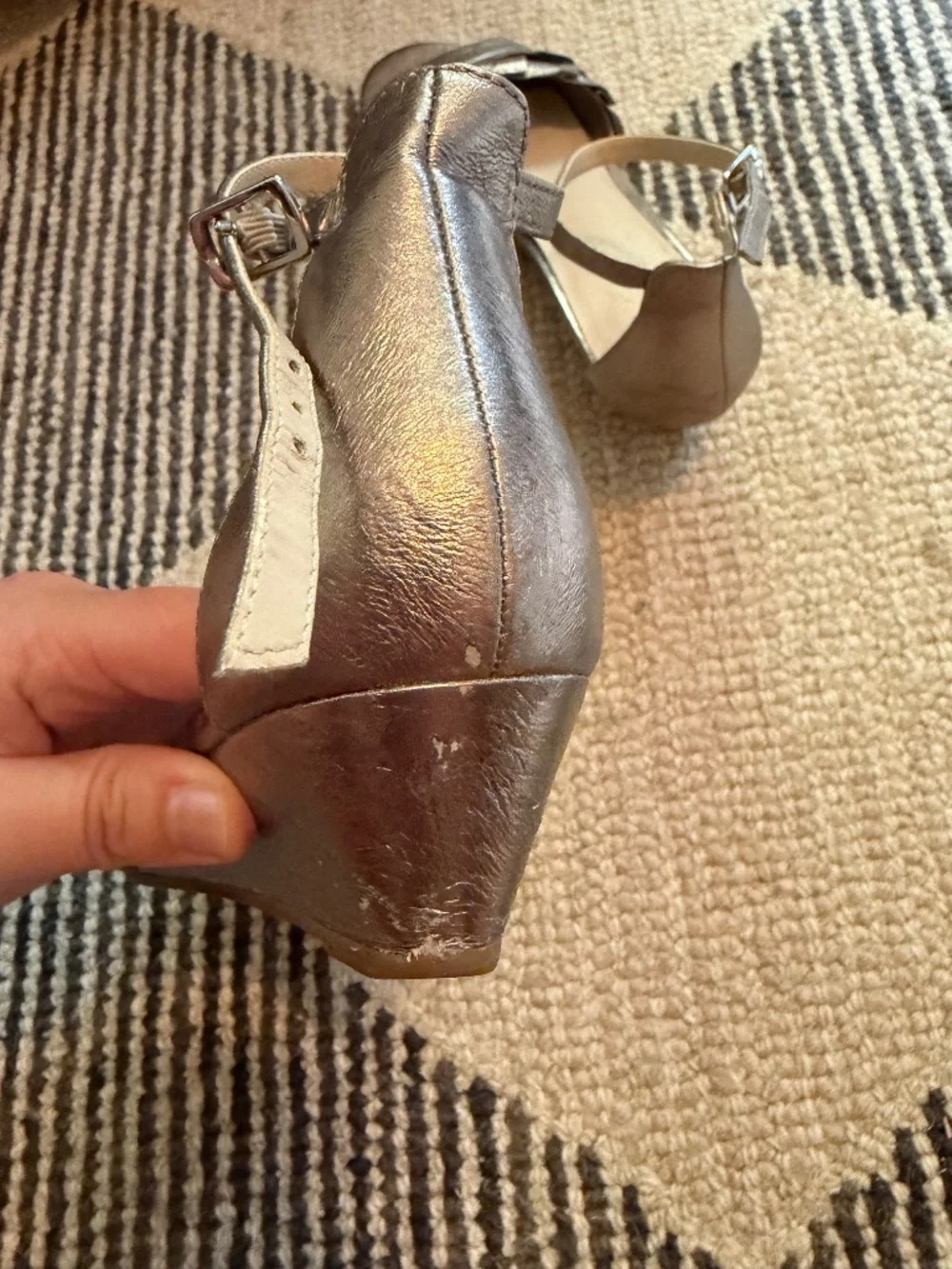 Seychelles metallic wedge sandal